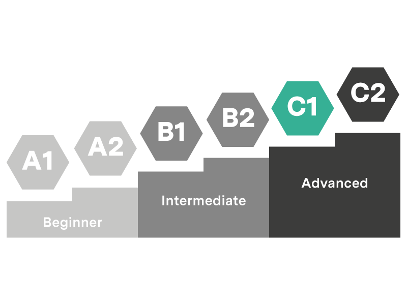 Gráfico de niveles de inglés